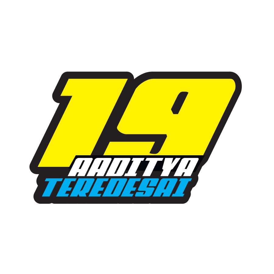 Number/Name Combo Sticker (Set of 3)