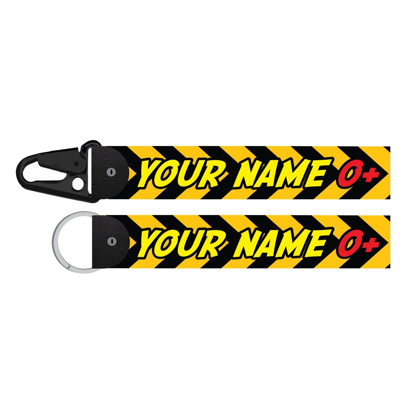 Name Caution Keychain