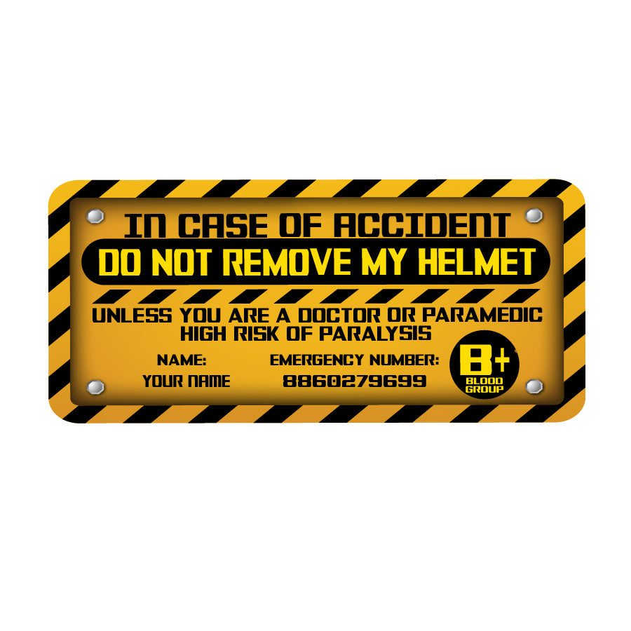 Name/Number Emergency Sticker (Set of 3)
