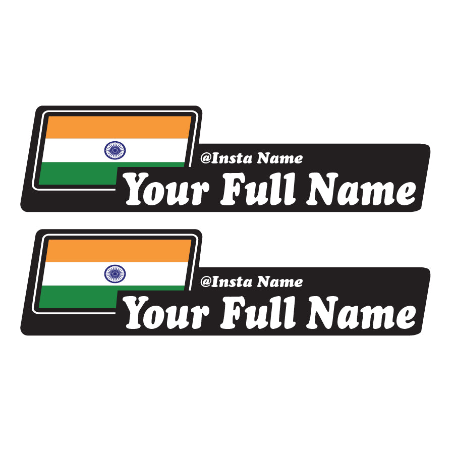 Flag Insta Name Sticker (Set of 2)